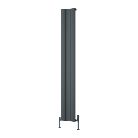 Reina Gio Single Vertical Aluminium Designer Radiator - Anthracite