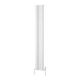 Reina Gio Single Vertical Aluminium Designer Radiator - White