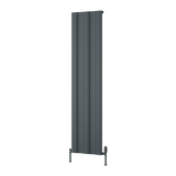 Reina Gio Single Vertical Aluminium Designer Radiator - Anthracite