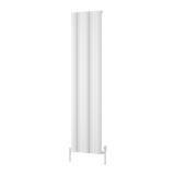 Reina Gio Single Vertical Aluminium Designer Radiator - White