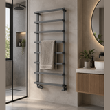 Reina Glora Designer Towel Rail - Anthracite - www.ultrabathroom.com
