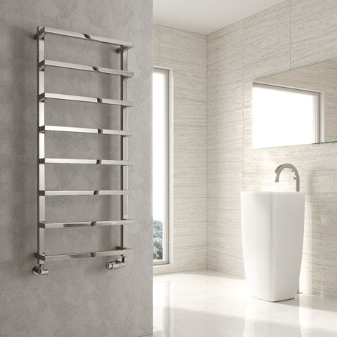 Reina Glora Designer Towel Rail - Chrome - www.ultrabathroom.com