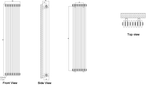 Reina Hedingham Vertical Column Radiators in White - www.ultrabathroom.com