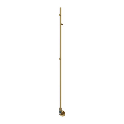Reina Ines Dry Electric Heated Towel Bar - Brushed Brass - www.ultrabathroom.com