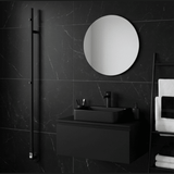 Reina Ines Dry Electric Heated Towel Bar - Matt Black - www.ultrabathroom.com