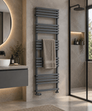 Reina Kale Designer Towel Rail - Anthracite - www.ultrabathroom.com