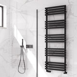 Reina Kale Designer Towel Rail - Black - www.ultrabathroom.com