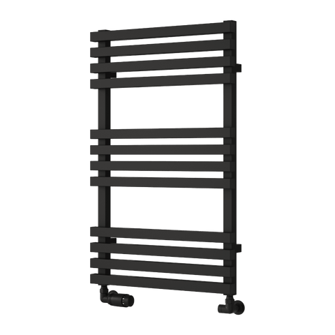 Reina Kale Designer Towel Rail - Black - www.ultrabathroom.com