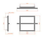Reina Lago 1 Designer Towel Rail - Black - 600 x 450 mm - www.ultrabathroom.com