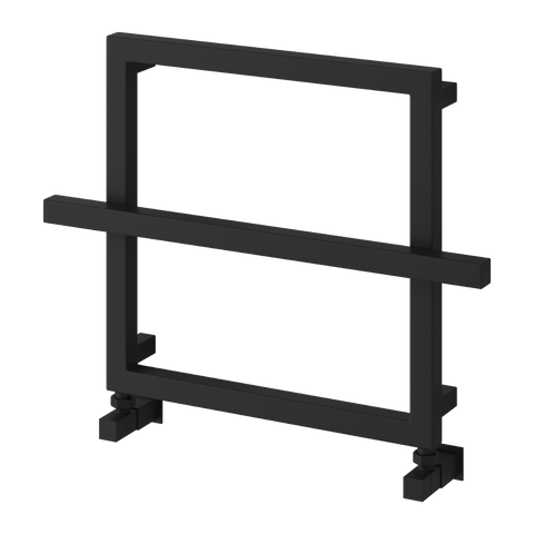 Reina Lago 1 Designer Towel Rail - Black - 600 x 450 mm - www.ultrabathroom.com