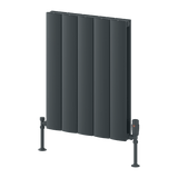 Reina Loco Double Horizontal Aluminium Designer Radiator - Anthracite - www.ultrabathroom.com