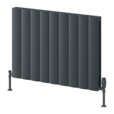 Reina Loco Double Horizontal Aluminium Designer Radiator - Anthracite - www.ultrabathroom.com