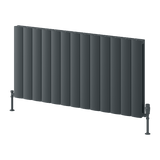 Reina Loco Double Horizontal Aluminium Designer Radiator - Anthracite - www.ultrabathroom.com