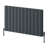 Reina Loco Double Horizontal Aluminium Designer Radiator - Anthracite - www.ultrabathroom.com
