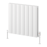 Reina Loco Double Horizontal Aluminium Designer Radiator - White - www.ultrabathroom.com