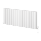 Reina Loco Double Horizontal Aluminium Designer Radiator - White - www.ultrabathroom.com