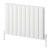 Reina Loco Double Horizontal Aluminium Designer Radiator - White - www.ultrabathroom.com