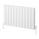 Reina Loco Double Horizontal Aluminium Designer Radiator - White - www.ultrabathroom.com