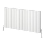 Reina Loco Double Horizontal Aluminium Designer Radiator - White - www.ultrabathroom.com