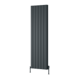 Reina Loco Double Vertical Aluminium Designer Radiator - Anthracite - www.ultrabathroom.com