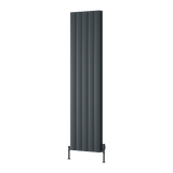 Reina Loco Double Vertical Aluminium Designer Radiator - Anthracite - www.ultrabathroom.com