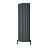 Reina Loco Double Vertical Aluminium Designer Radiator - Anthracite - www.ultrabathroom.com