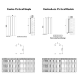 Reina Loco Double Vertical Aluminium Designer Radiator - Anthracite - www.ultrabathroom.com