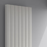 Reina Loco Double Vertical Aluminium Designer Radiator - White - www.ultrabathroom.com