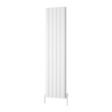 Reina Loco Double Vertical Aluminium Designer Radiator - White - www.ultrabathroom.com