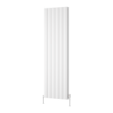 Reina Loco Double Vertical Aluminium Designer Radiator - White - www.ultrabathroom.com