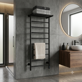 Reina Maira Dry Electric Heated Towel Rail - Black