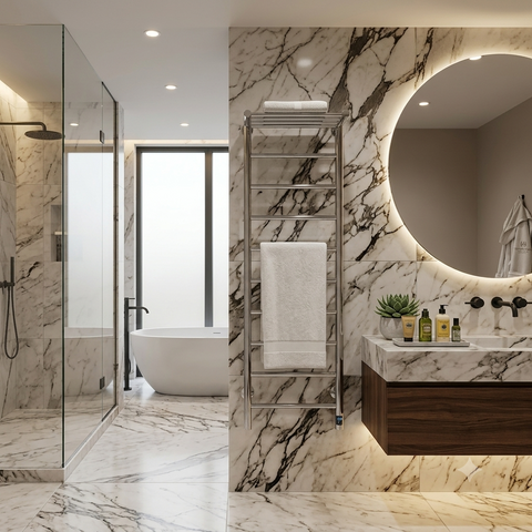 Reina Maira Dry Electric Heated Towel Rail - Polished