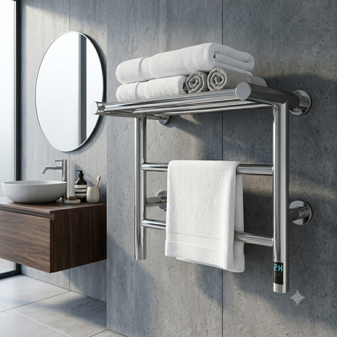 Reina Maira Dry Electric Heated Towel Rail - Polished