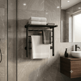 Reina Maira Dry Electric Heated Towel Rail - Black - www.ultrabathroom.com