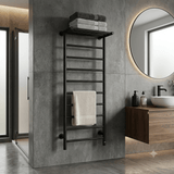 Reina Maira Dry Electric Heated Towel Rail - Black - www.ultrabathroom.com
