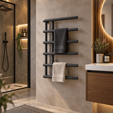 Reina Matera Designer Towel Rail - Black - www.ultrabathroom.com