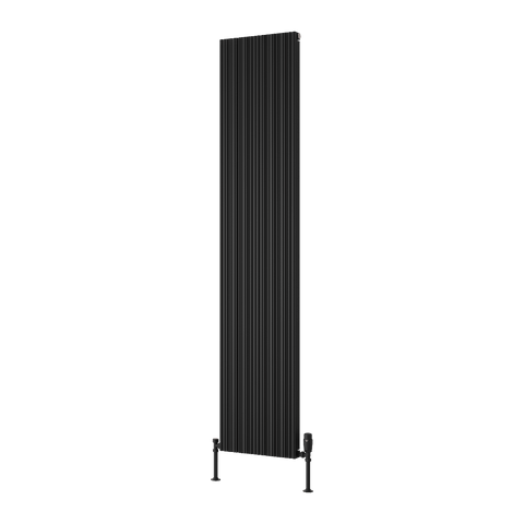 Reina Melvin Aluminium Designer Radiator - Black - www.ultrabathroom.com