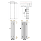 Reina Melvin Aluminium Designer Radiator - White - www.ultrabathroom.com