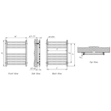 Reina Misa Designer Towel Rail - Polished - www.ultrabathroom.com
