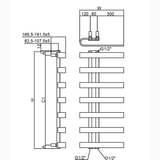 Reina Panaro Designer Towel Rail - Brushed Brass - www.ultrabathroom.com