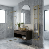 Reina Pelmo Electric Heated Towel Rail - Brushed Brass