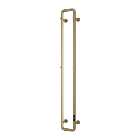 Reina Pelmo Electric Heated Towel Rail - Brushed Brass - www.ultrabathroom.com