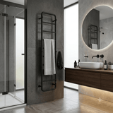 Reina Pelmo Electric Heated Towel Rail - Matt Black - www.ultrabathroom.com