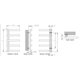 Reina Piazza Designer Towel Rail - Polished - www.ultrabathroom.com