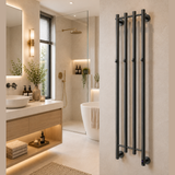 Reina Solara Electric Heated Towel Rail - Gun Metal