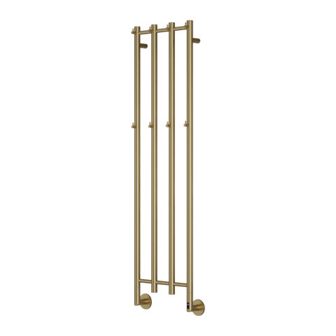 Reina Solara Electric Heated Towel Rail - Brushed Brass - www.ultrabathroom.com