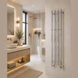 Reina Solara Electric Heated Towel Rail - Polished - www.ultrabathroom.com