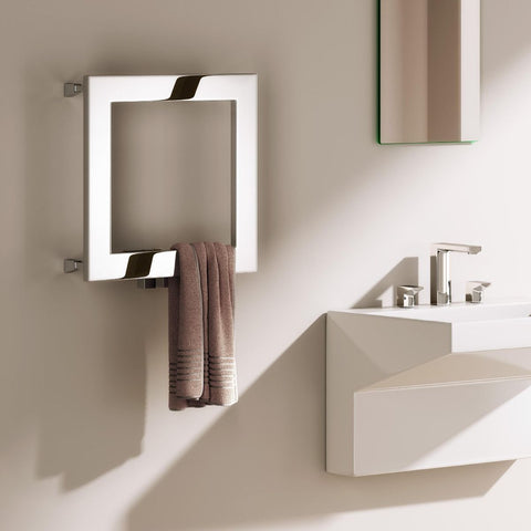 Reina Square Designer Towel Rail - Polished - 450 x 450 mm - www.ultrabathroom.com
