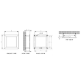 Reina Square Designer Towel Rail - Polished - 450 x 450 mm - www.ultrabathroom.com