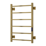 Reina Velino Electric Heated Towel Rail - Brushed Brass
